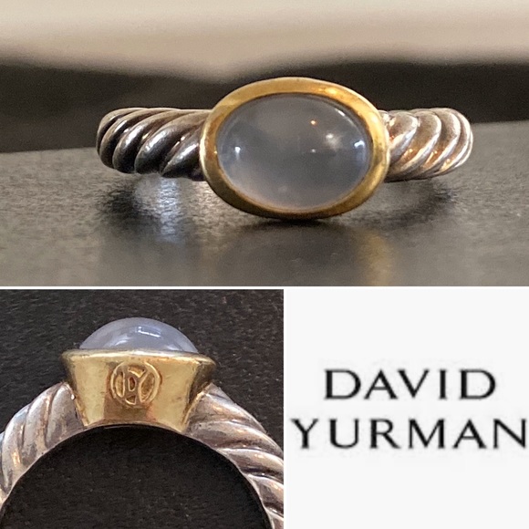 David Yurman Jewelry - DAVID YURMAN 925 14K Chalcedony Noblesse Cable Rin